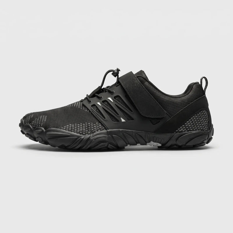 Men's Wide Toe Box Barefoot Shoes with Flexible Sole and Quick Pull Lace