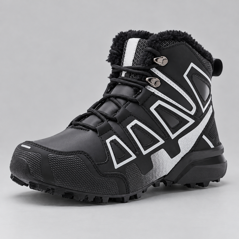 Unisex Winter Hiking Boots with Faux Fur Lining and Non Slip Sole