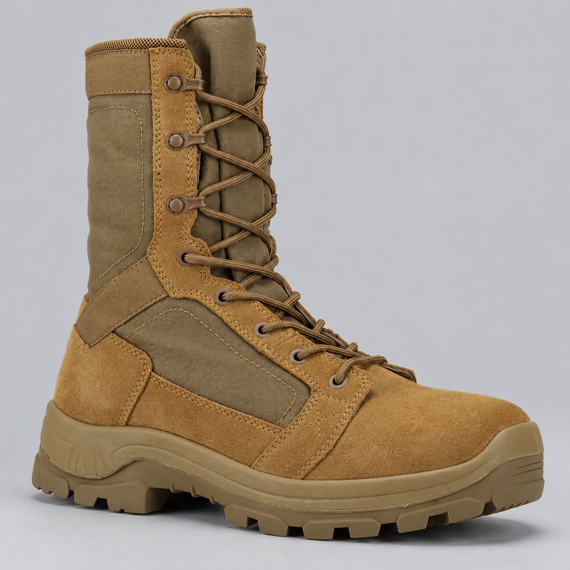 Men's Breathable Suede Tactical Boots with Soft Toe and Lace Up