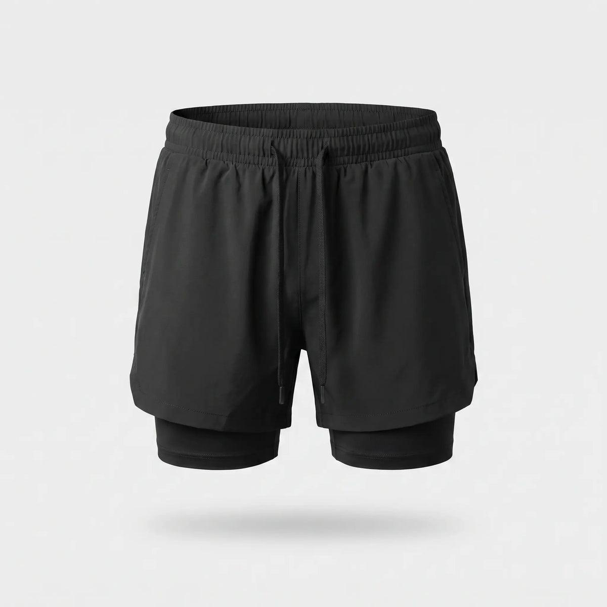 Men's 2 In 1 Running Shorts With Compression Liner And Phone Pocket