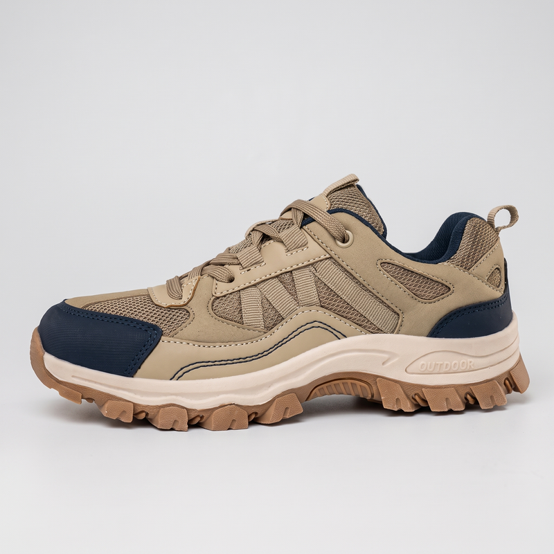 Men's Lightweight Breathable Hiking Shoes with Cushioned Midsole and Rubber Outsole