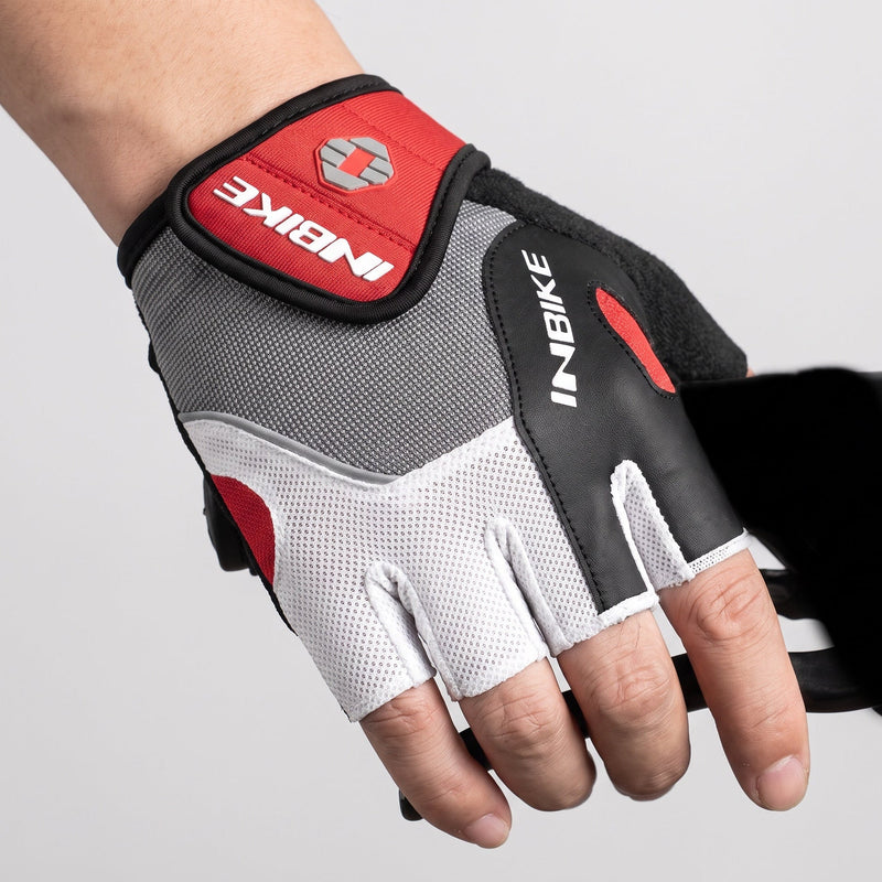 Men's Half Finger Cycling Gloves with Gel Padded Palm