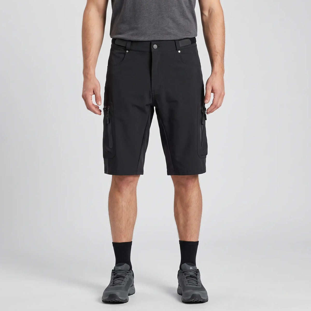 Men's Baggy MTB Shorts With Zip Thigh Pockets And Stretch Panels
