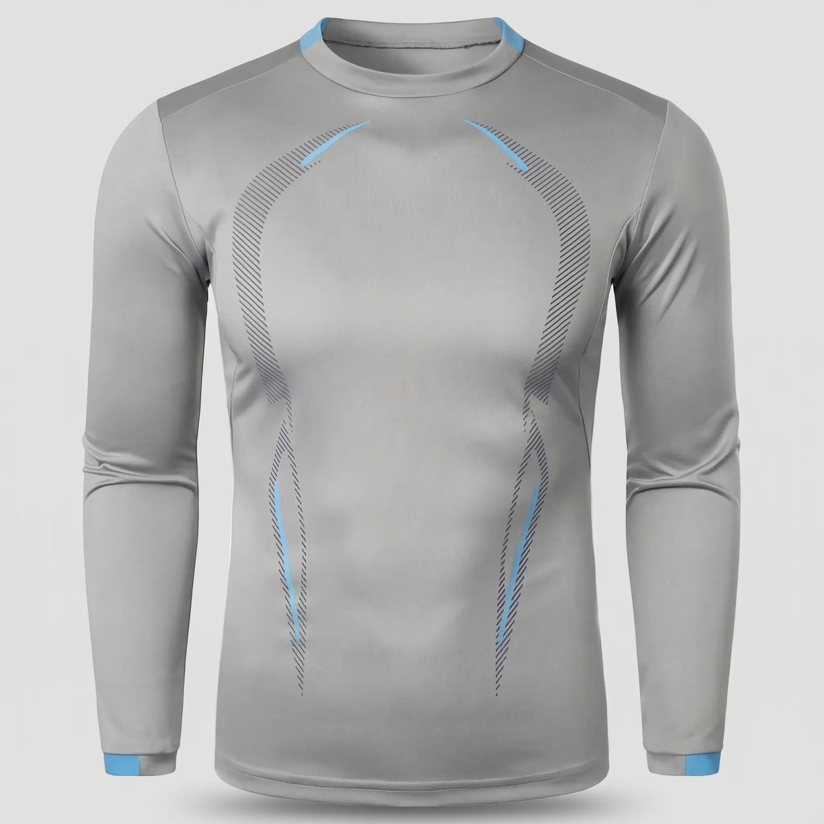Men's Long Sleeve Quick Dry Running Top With Stretch Knit