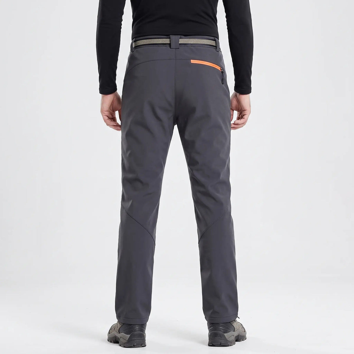 Men's Insulated Softshell Hiking Pants With Fleece Lining And Reinforced Knees