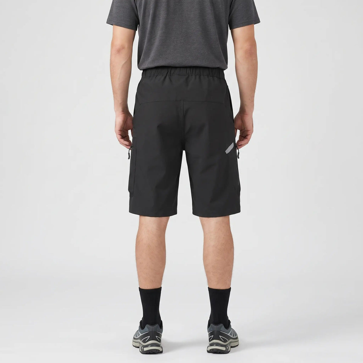 Men's Baggy MTB Shorts With Zip Thigh Pockets And Stretch Panels