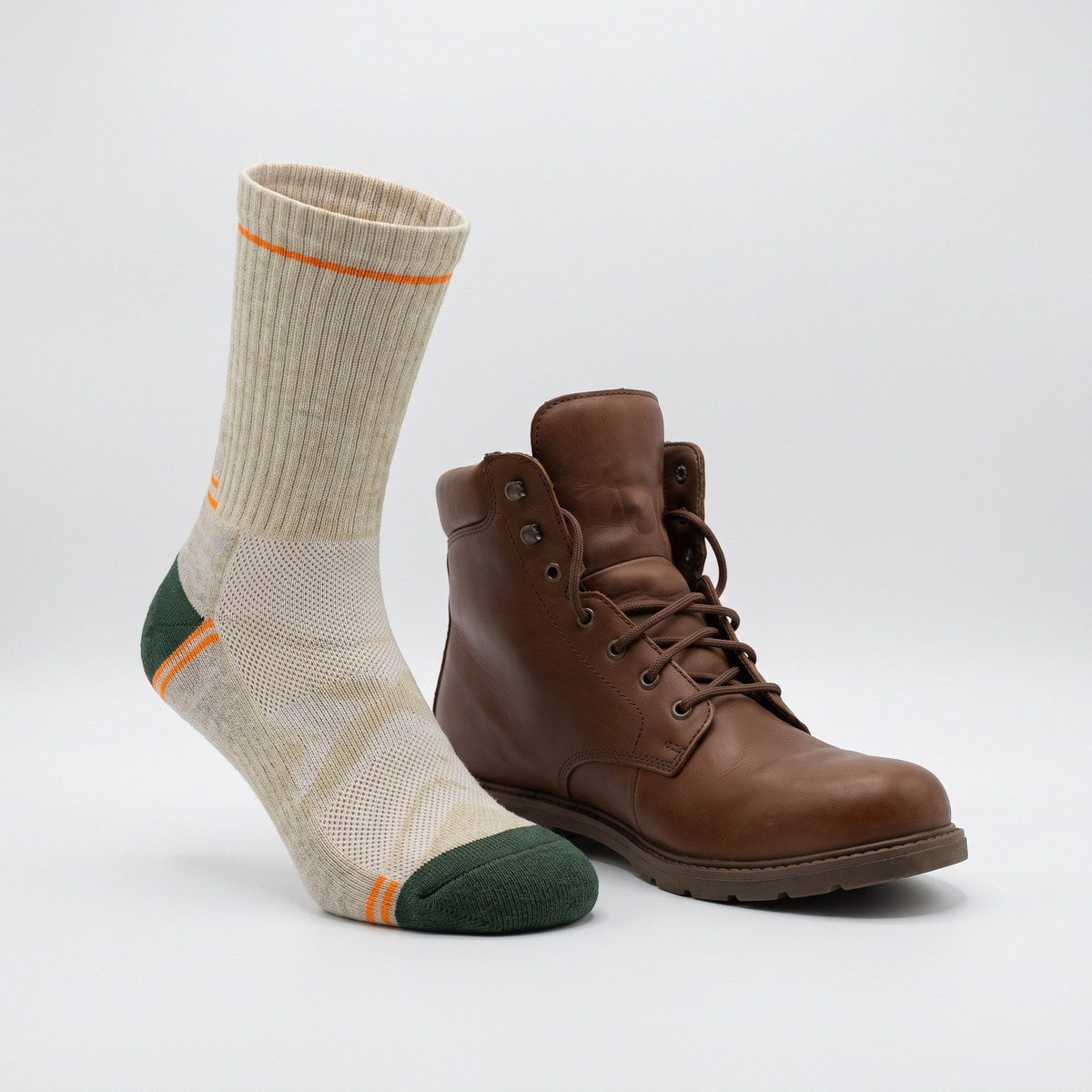 Men's Wool Blend Hiking Socks with Cushioned Sole and Arch Support