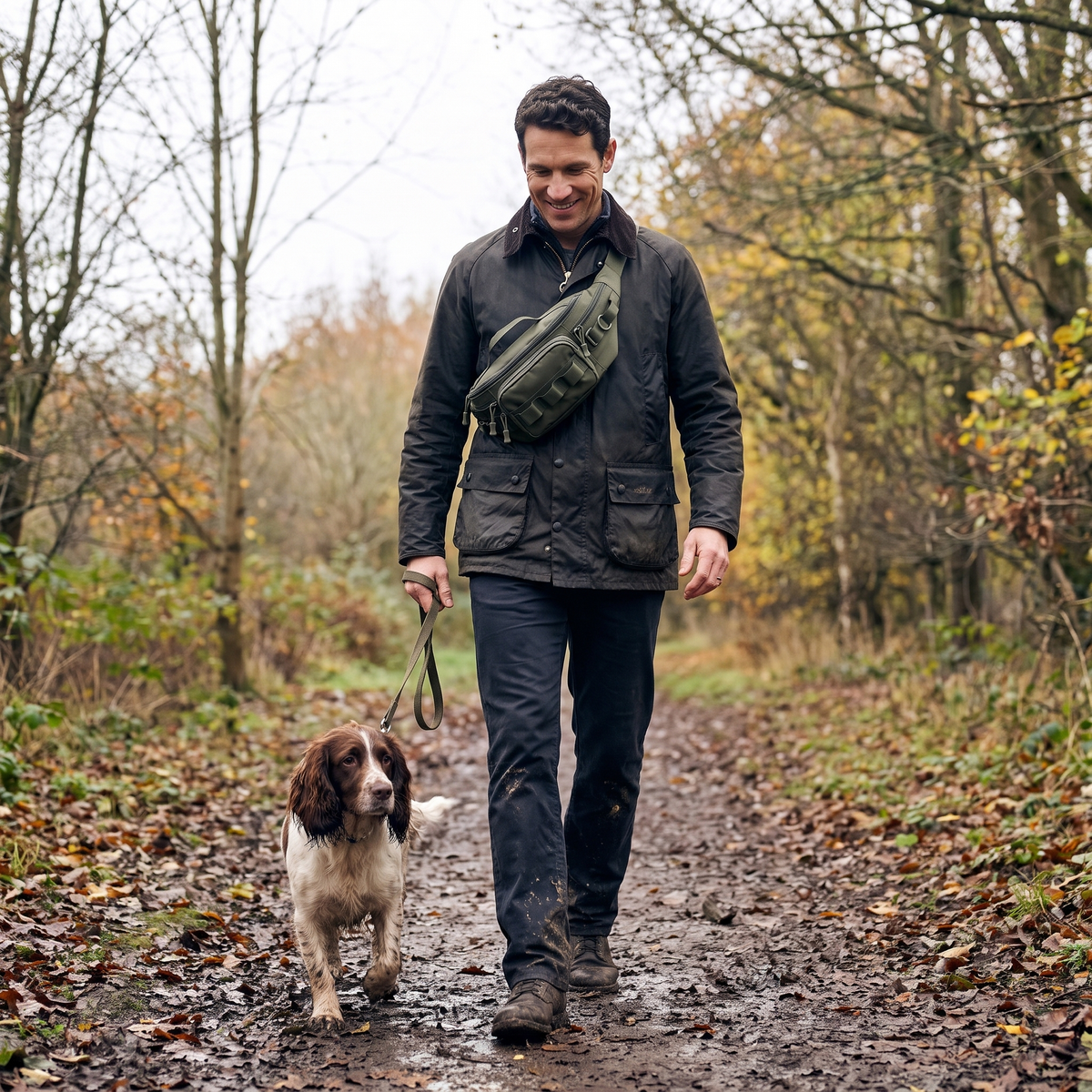 Men's Water Resistant Outdoor Waist Pack with Multi Pockets