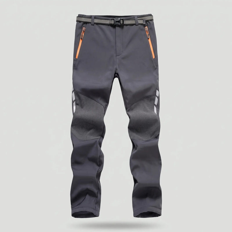 Men's Insulated Softshell Hiking Pants With Fleece Lining And Reinforced Knees