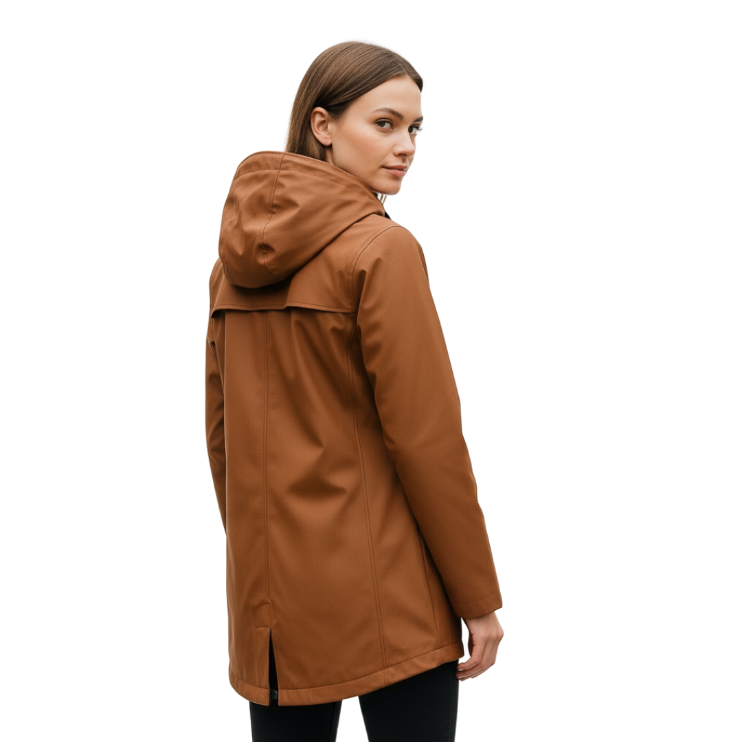 Women's Long Waterproof Windproof Hooded Raincoat