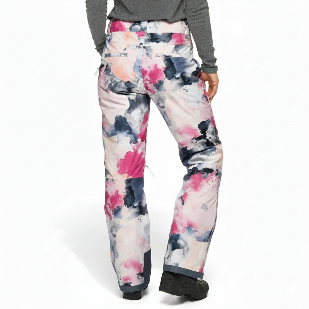 Women's Waterproof Insulated Snow Pants with Adjustable Straps and Boot Gaiters