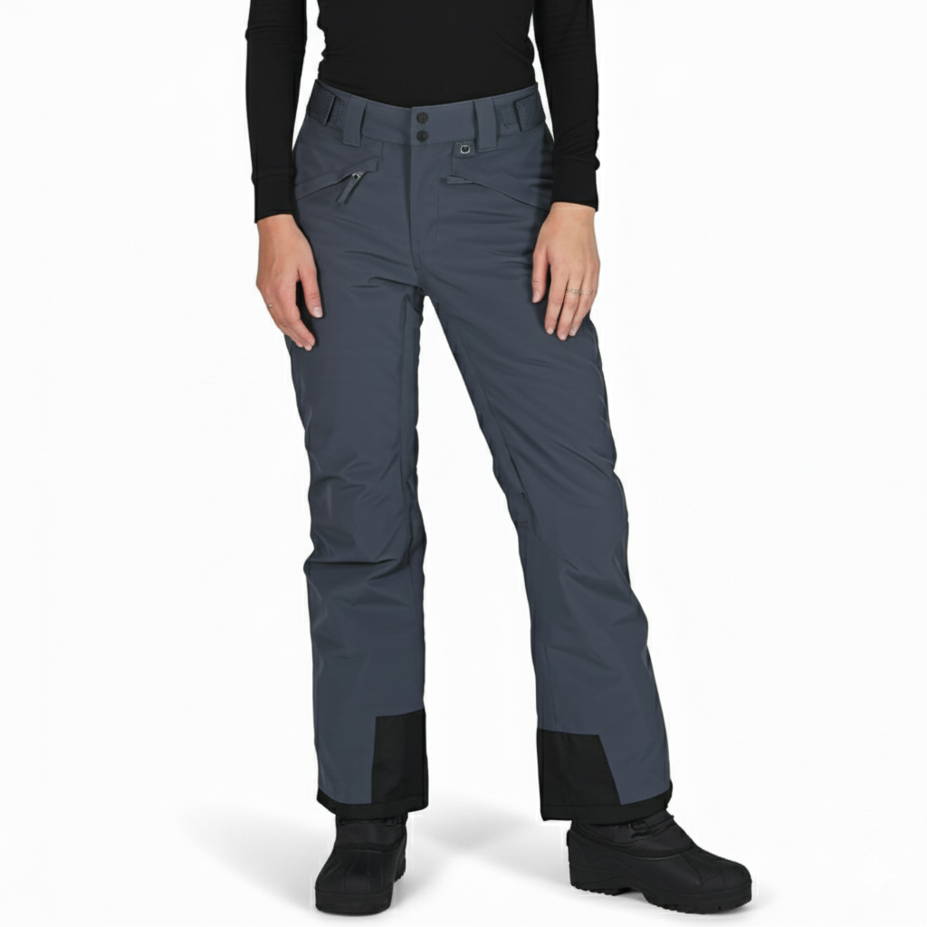 Women's Waterproof Insulated Snow Pants with Adjustable Straps and Boot Gaiters