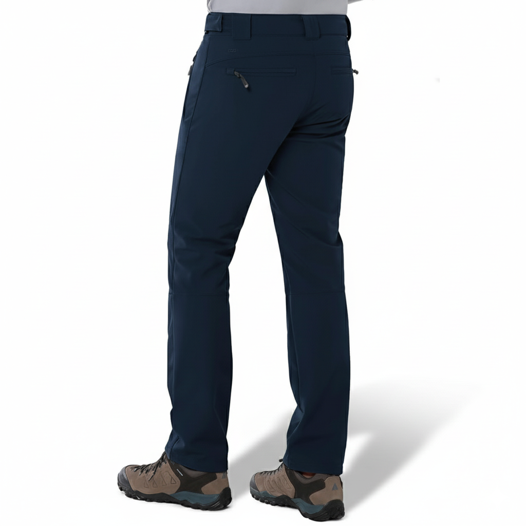 Men's Waterproof Fleece Lined Softshell Pants with Zip Pockets