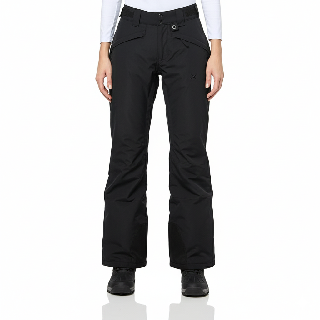 Women's Waterproof Insulated Snow Pants with Adjustable Straps and Boot Gaiters