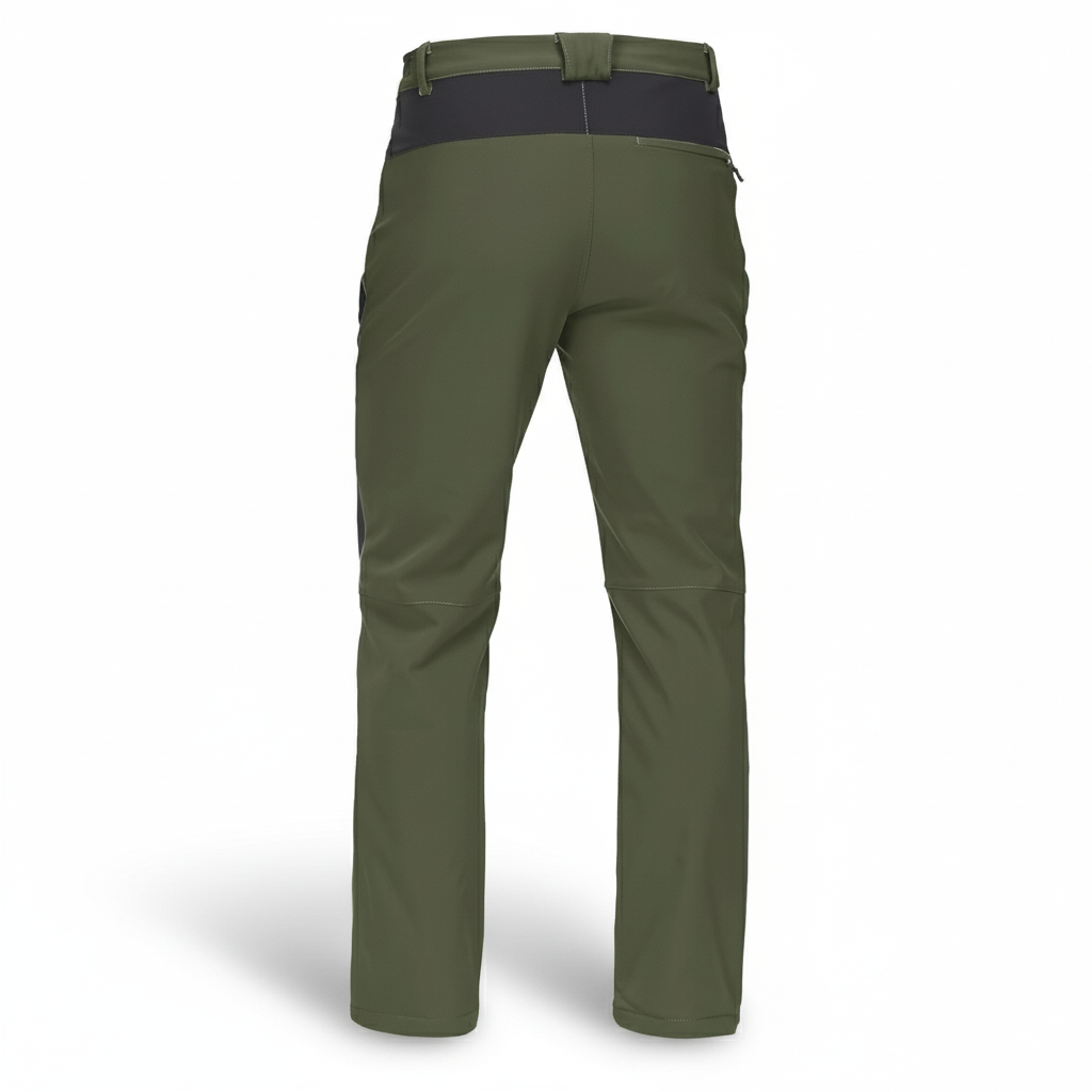 Men's Waterproof Fleece Lined Cargo Pants with Zip Pockets and Articulated Knees