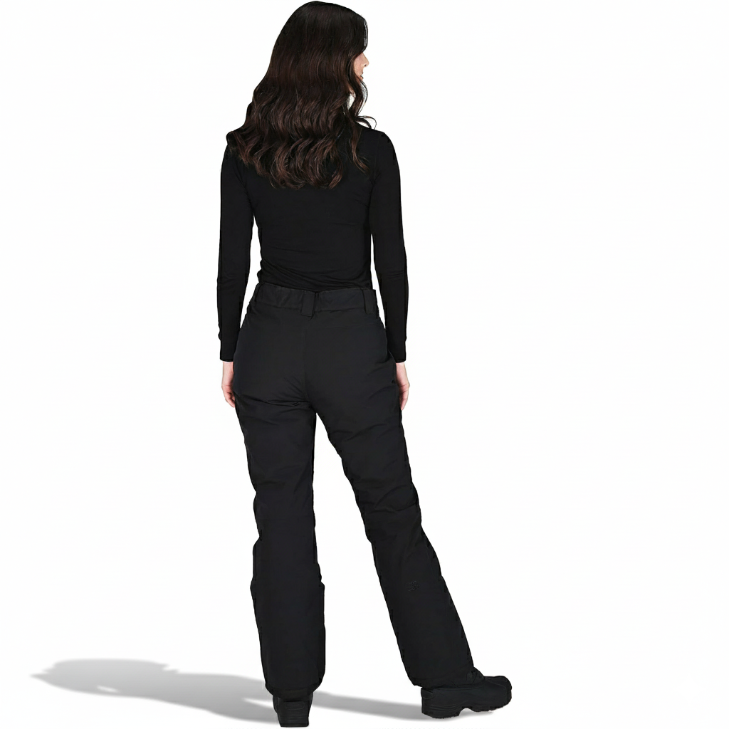 Women's Waterproof Insulated Snow Pants with Adjustable Straps and Boot Gaiters