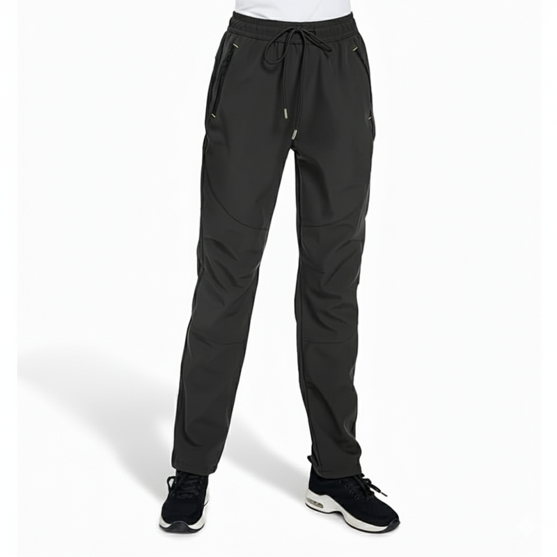 Women's Waterproof Fleece Lined Snow Pants with Drawstring and Zip Pockets