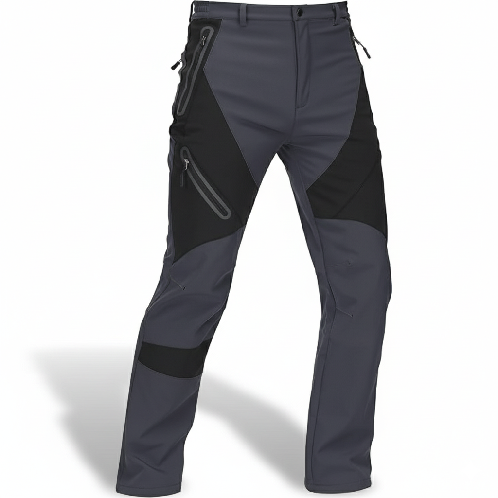 Men's Waterproof Fleece Lined Winter Cargo Pants with Multi Zip Pockets