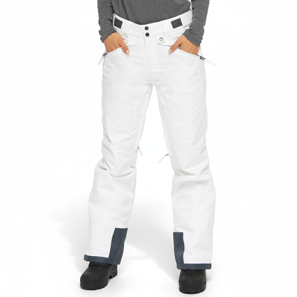 Women's Waterproof Insulated Snow Pants with Adjustable Straps and Boot Gaiters
