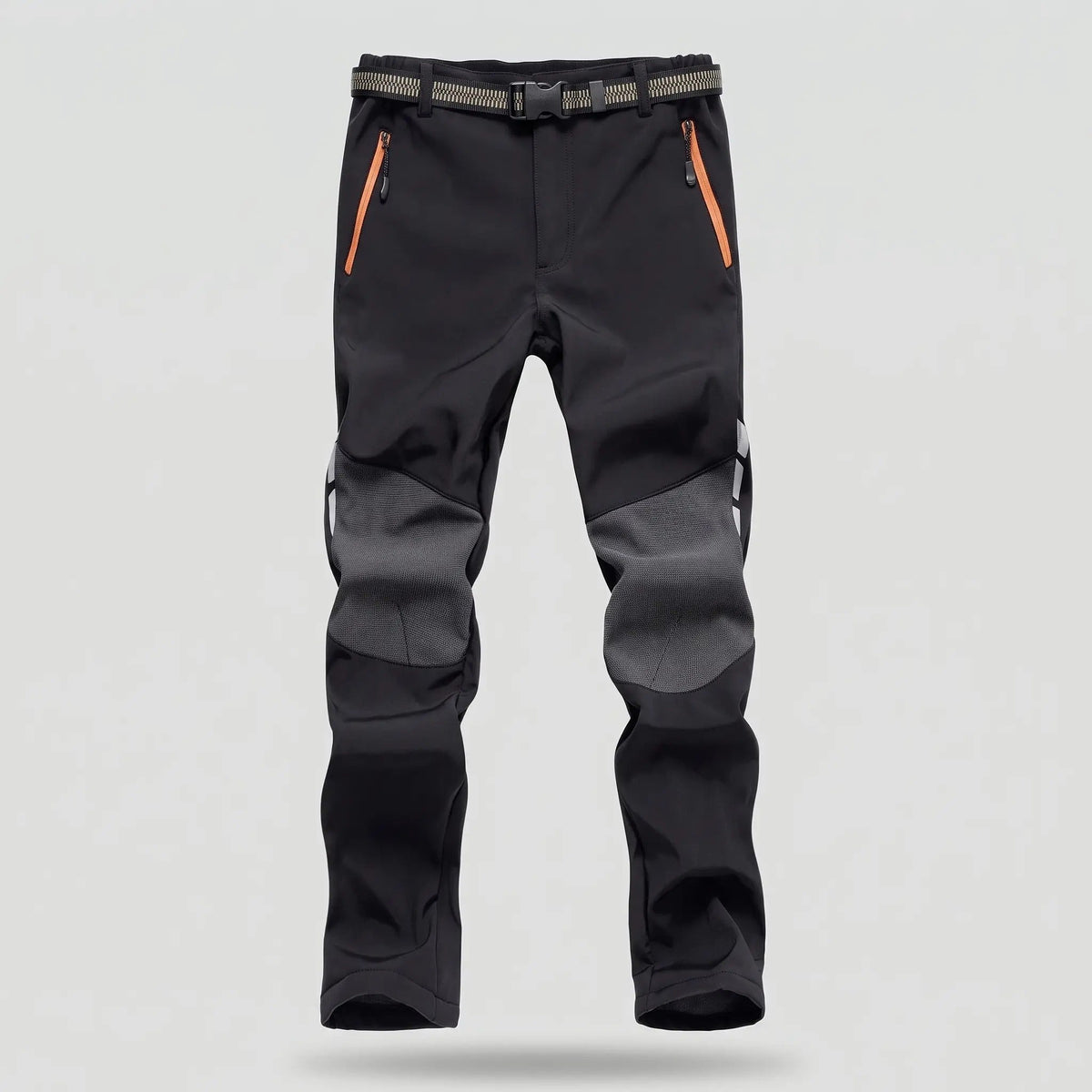 Men's Insulated Softshell Hiking Pants With Fleece Lining And Reinforced Knees
