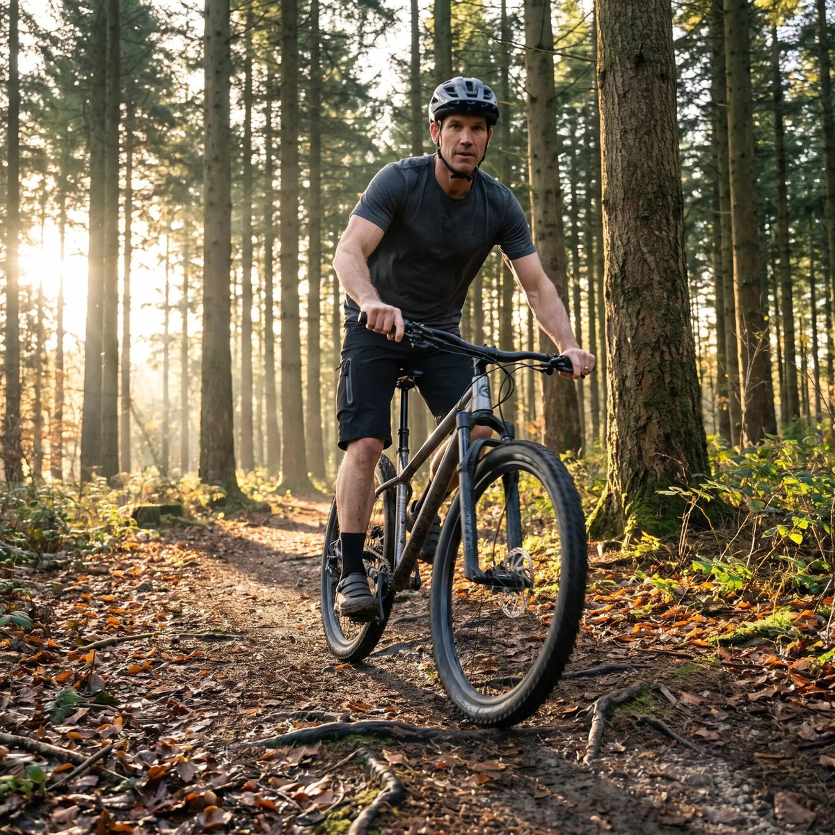 Men's Baggy MTB Shorts With Zip Thigh Pockets And Stretch Panels