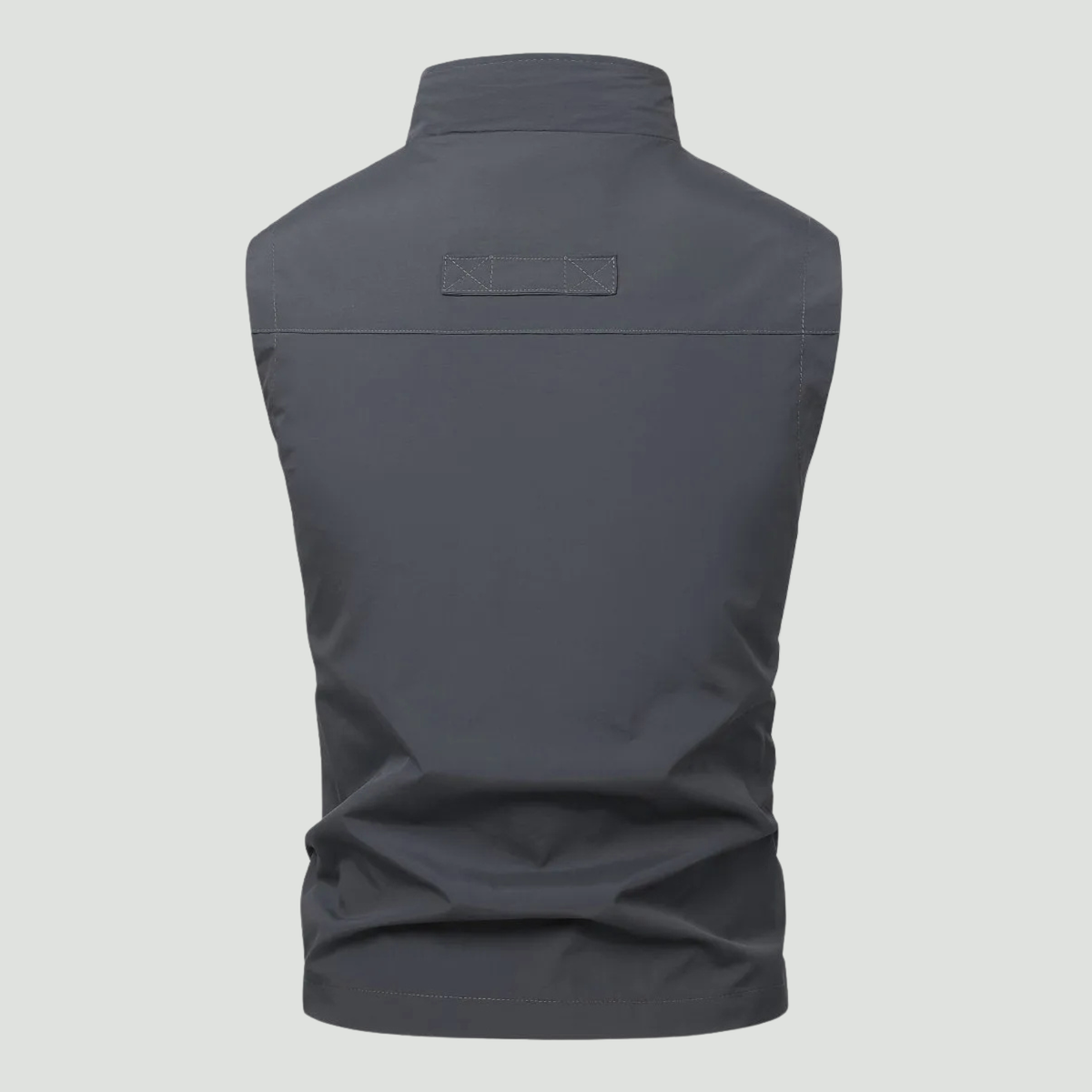 Men's Lightweight Outdoor Vest With Six Pockets And High Collar
