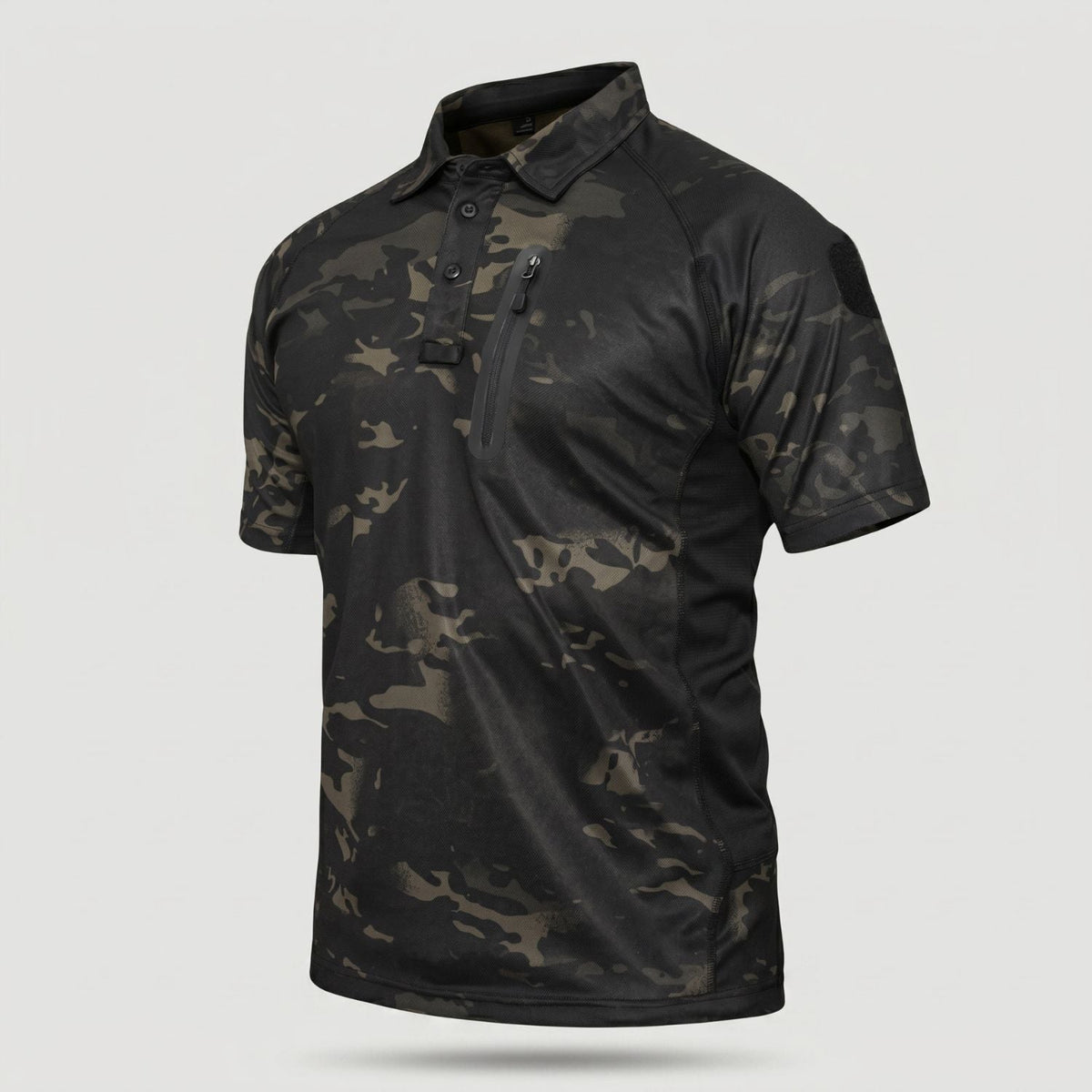 Men's Quick Dry Outdoor Polo Shirt With Zip Chest Pocket