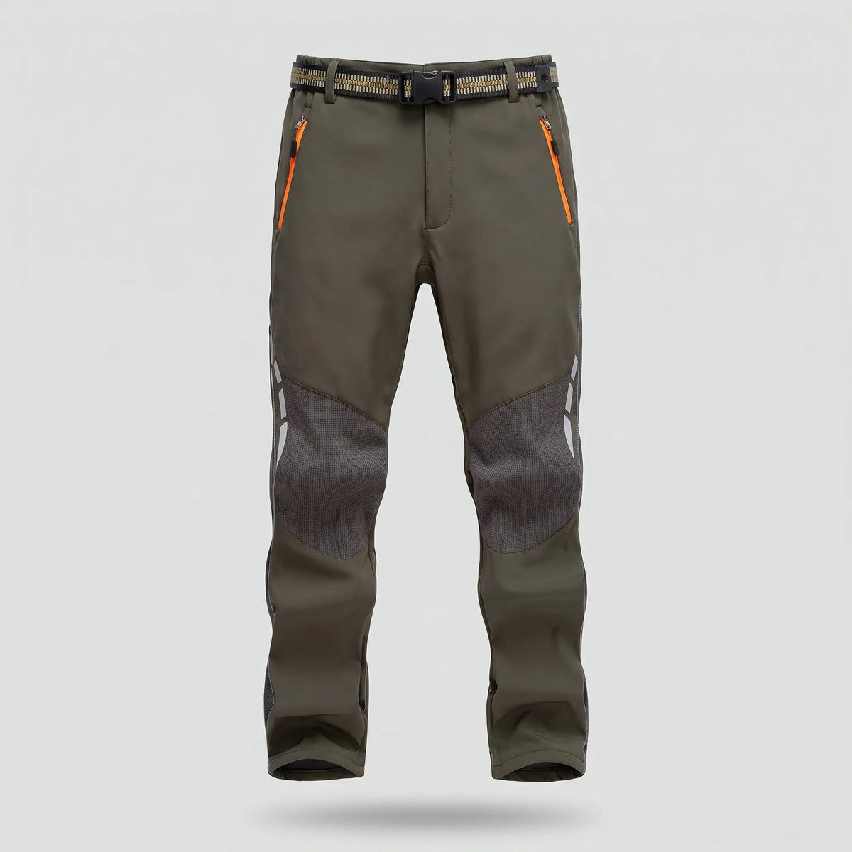Men's Insulated Softshell Hiking Pants With Fleece Lining And Reinforced Knees