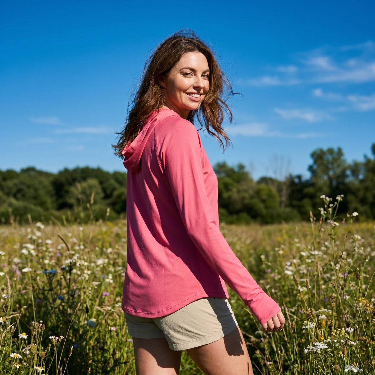Women's Lightweight Hooded Sun Hoodie UV Protection Top
