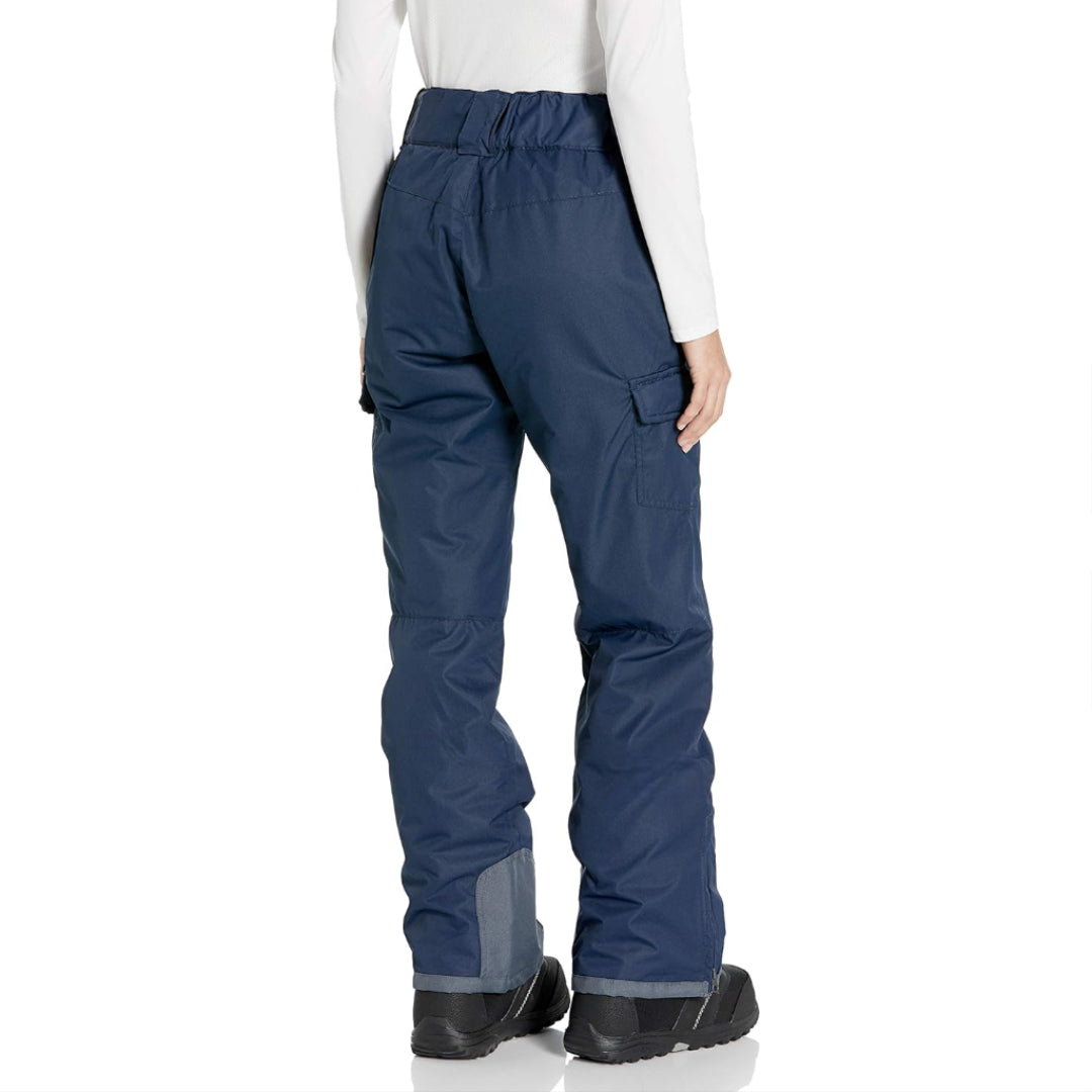 Women's Insulated Waterproof Cargo Snow Pants with Zip Pockets