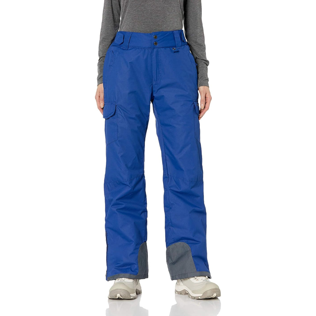 Women's Insulated Waterproof Cargo Snow Pants with Zip Pockets