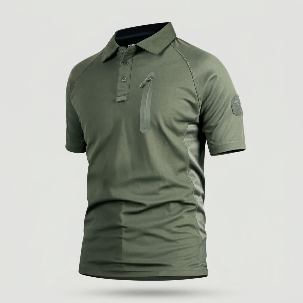 Men's Quick Dry Outdoor Polo Shirt With Zip Chest Pocket