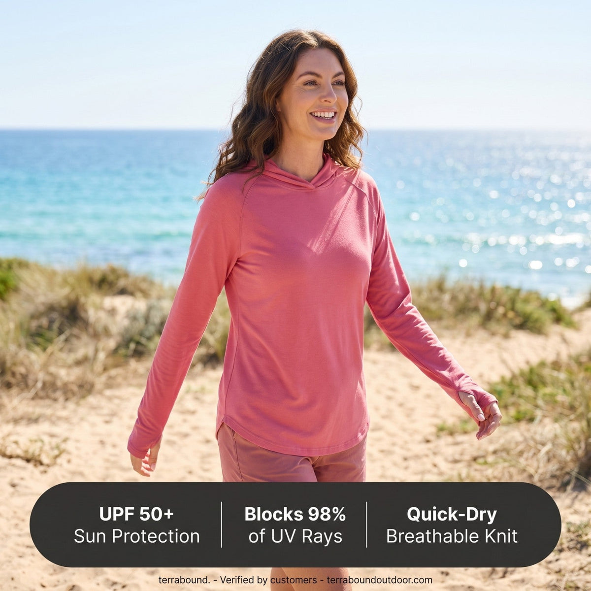 Women's Lightweight Hooded Sun Hoodie UV Protection Top