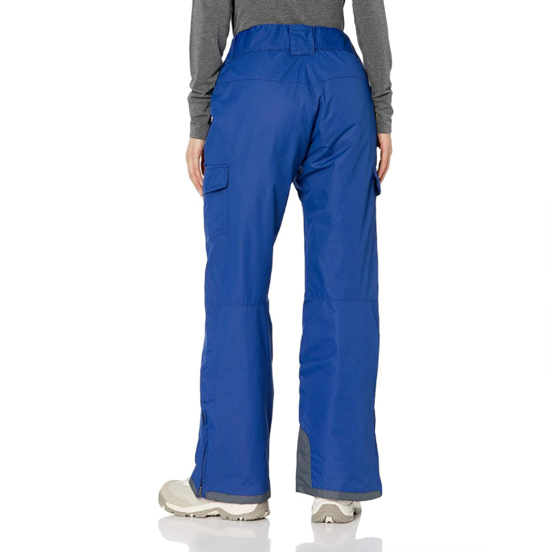 Women's Insulated Waterproof Cargo Snow Pants with Zip Pockets