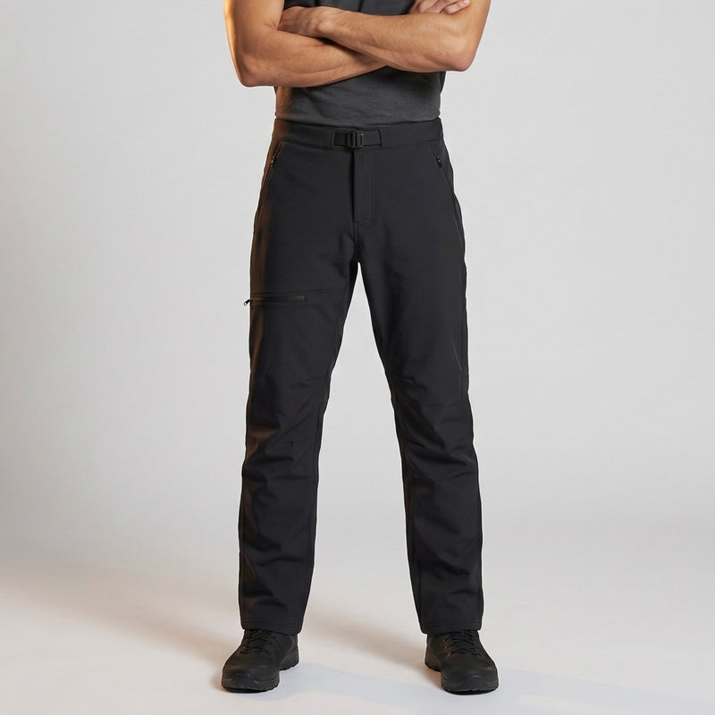 Men’s Fleece-Lined Hiking Pants with 4-Way Stretch and Water-Repellent Finish