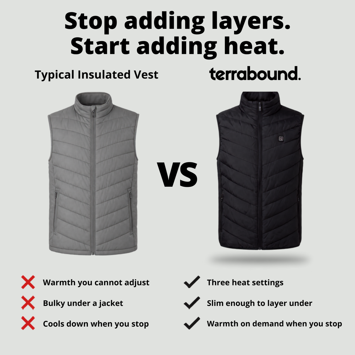 Men's Heated Vest With Four Heating Zones And USB Power Bank Compatible