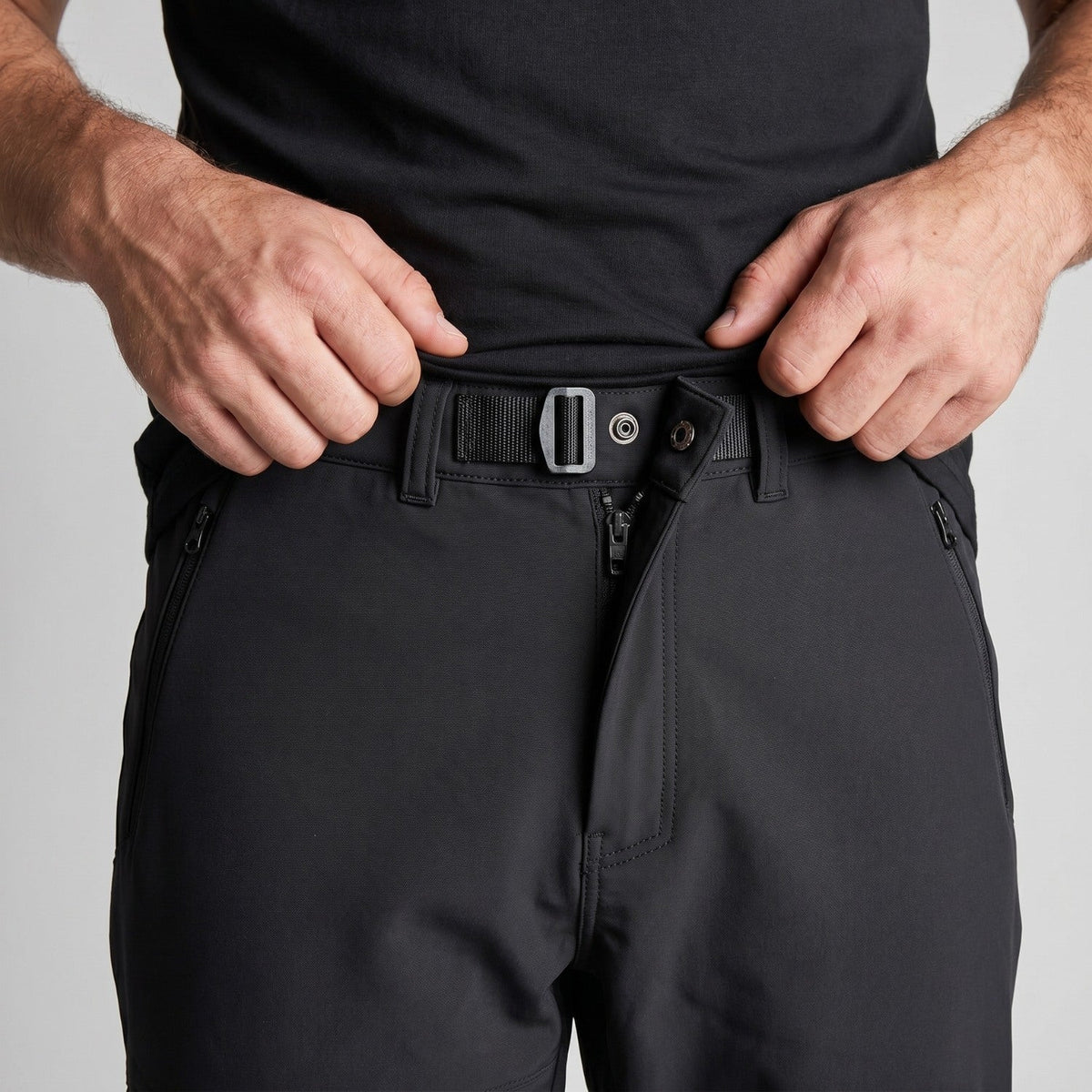 Men’s Fleece-Lined Hiking Pants with 4-Way Stretch and Water-Repellent Finish