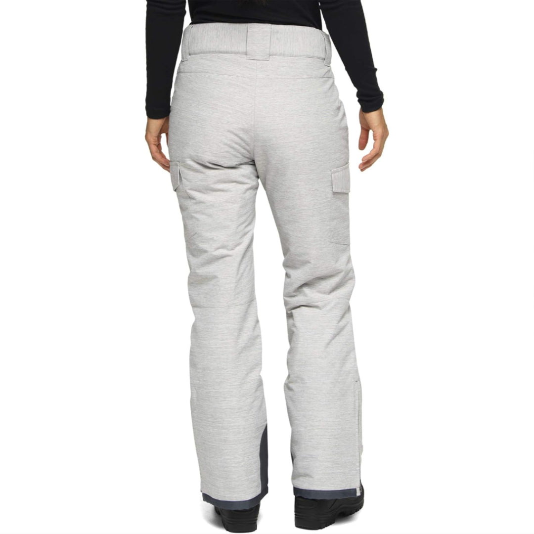 Women's Insulated Waterproof Cargo Snow Pants with Zip Pockets