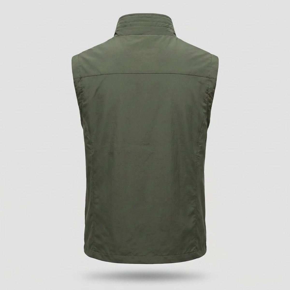 Men's Lightweight Hiking Vest with Zip Pockets and Mesh Lining