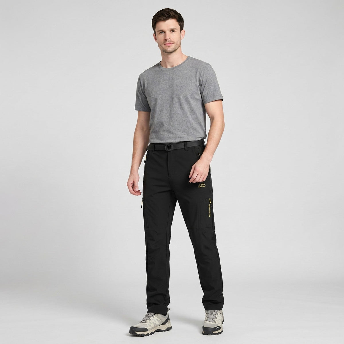 Men's Quick Dry Hiking Pants With Zip Cargo Pockets And Mesh Lining