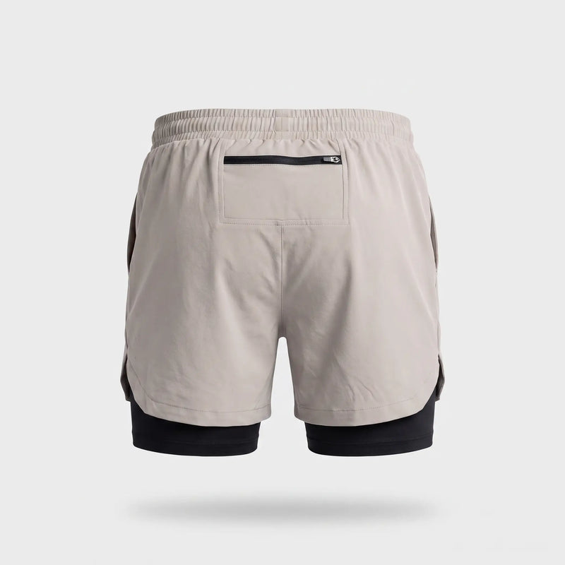 Men's 2 In 1 Running Shorts With Compression Liner And Phone Pocket