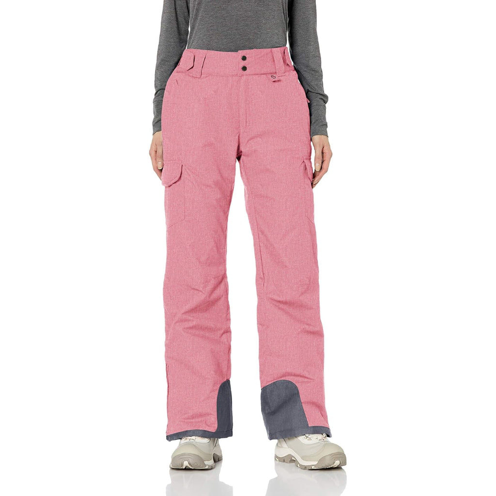 Women's Insulated Waterproof Cargo Snow Pants with Zip Pockets
