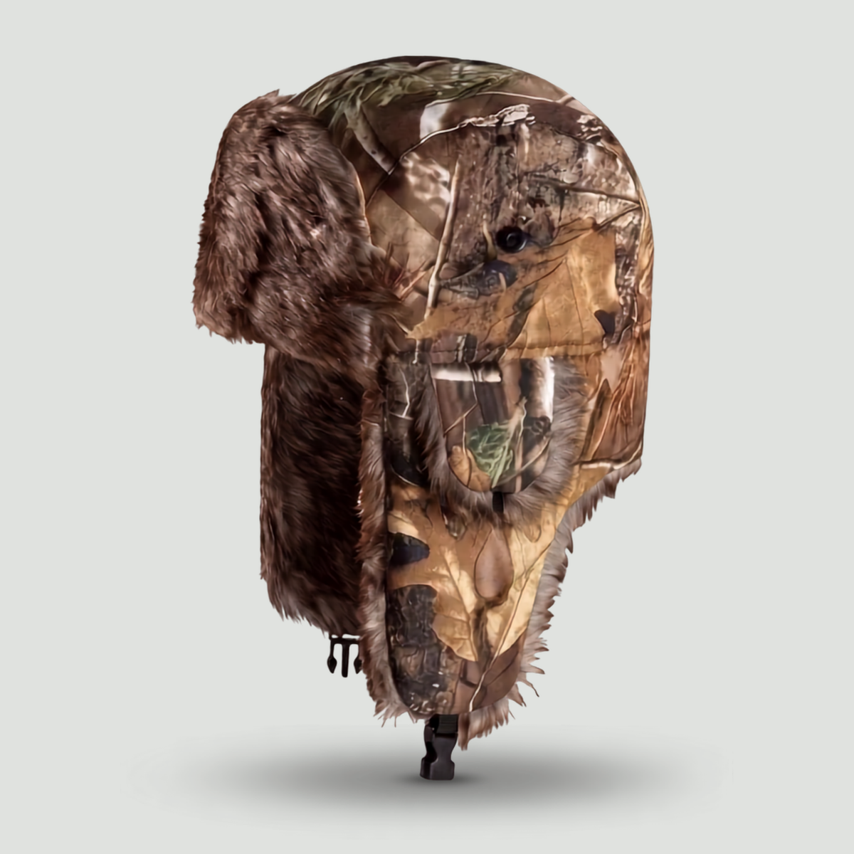 Men's Camouflage Trapper Hat with Faux Fur Lining