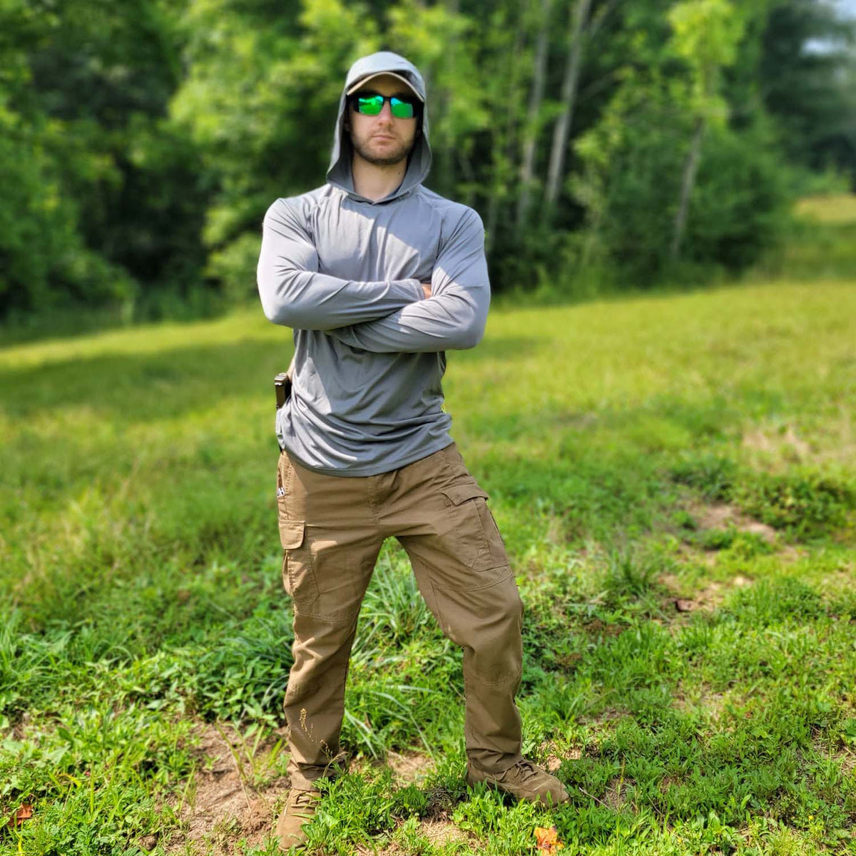 Men's Sun Protection Hoodie with Long Sleeves for Fishing and Outdoor