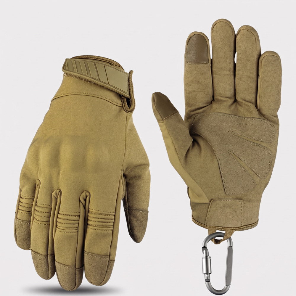 Men's Tactical Gloves with Touchscreen Fingers and Palm Grip Patches