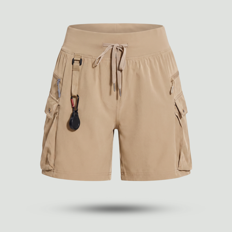 Women's Cargo Skort with Built In Shorts and Zip Phone Pocket