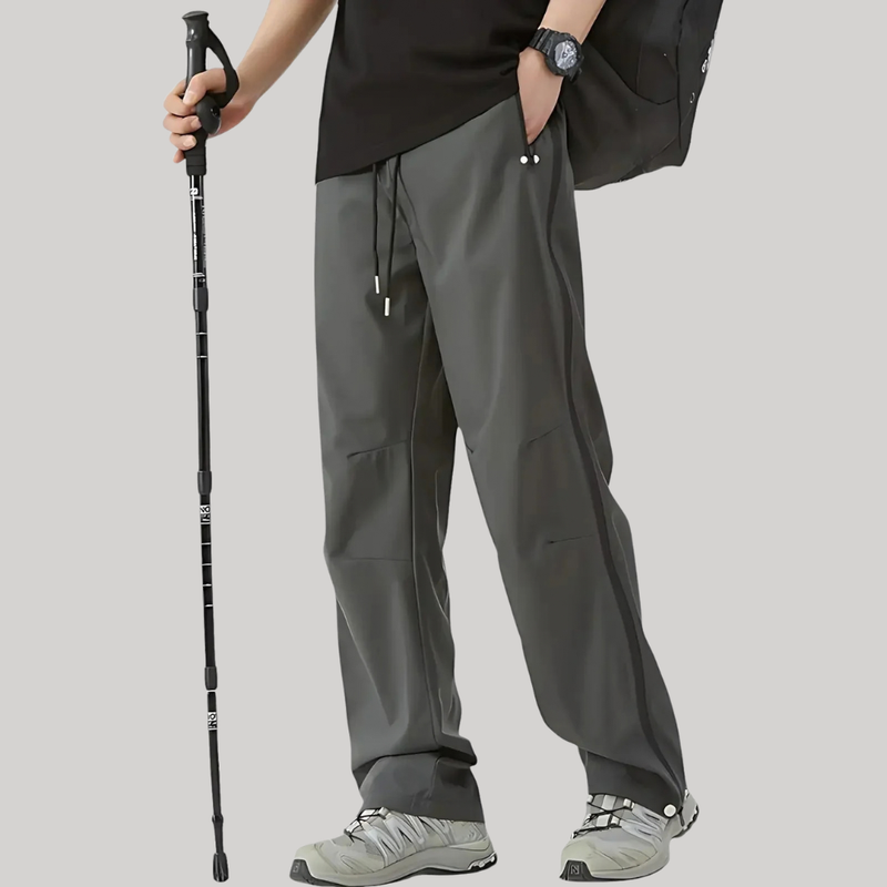 Men's Water Repellent Hiking Pants with Side Zippers