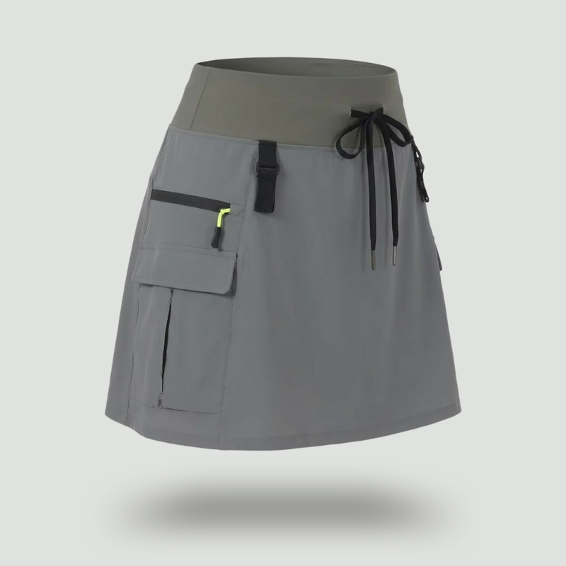 Women's Quick Dry Sport Shorts with Zip Pockets and Drawstring Waist