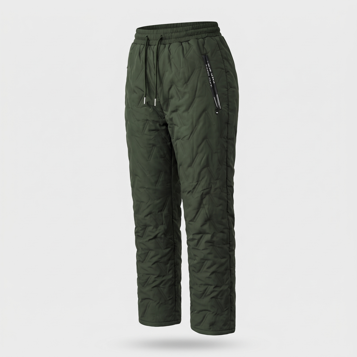 Women's Fleece Lined Quilted Winter Trousers with Zip Hip Pockets