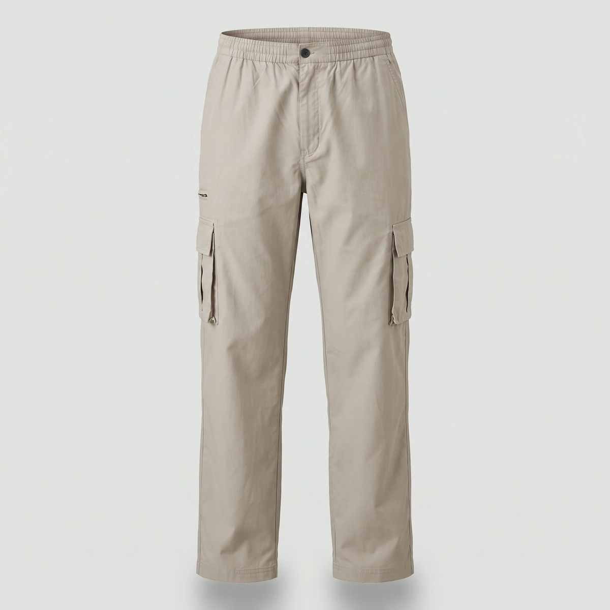 Men's Lightweight Polyester Cargo Walking Trousers with Zip Pockets